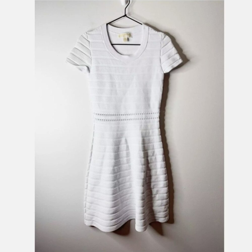 MICHAEL Michael Kors Rib Knit Crewneck Dress Small - Picture 2 of 6